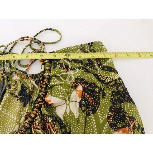 Anthropologie | Women's Green V-Neck Kenzie Parrott Beaded Mini Dress Size XXS - Picture 8 of 12